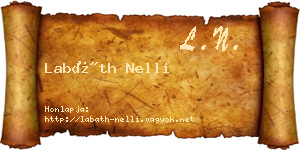 Labáth Nelli névjegykártya